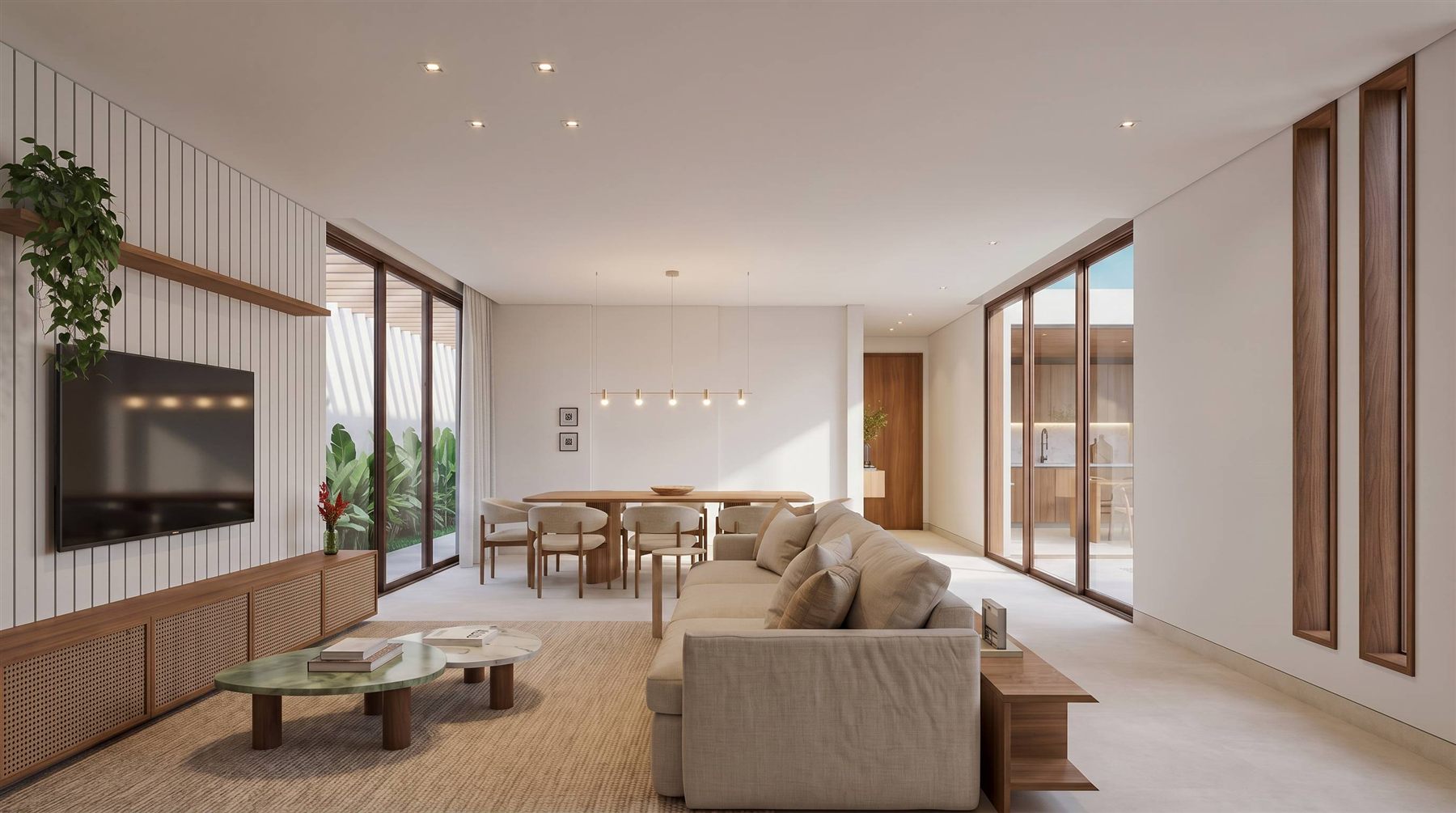 Casa MHN — sala de estar e jantar